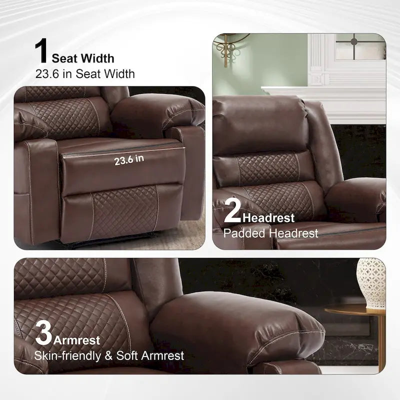 Fauteuil inclinable de massage en cuir respirant pour salon
