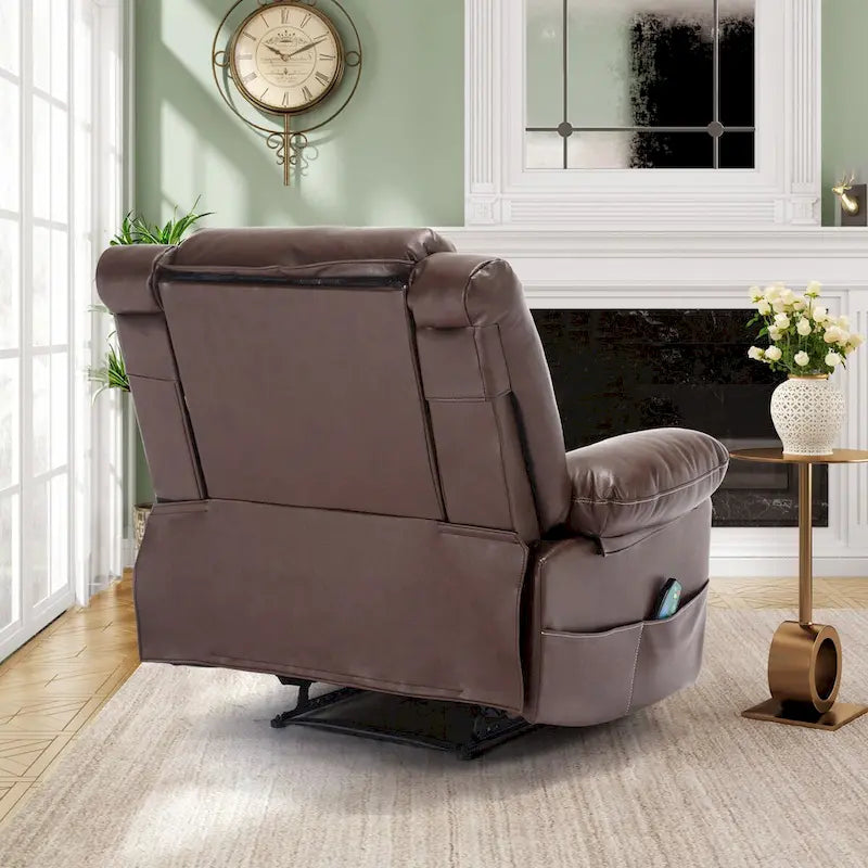 Fauteuil inclinable de massage en cuir respirant pour salon