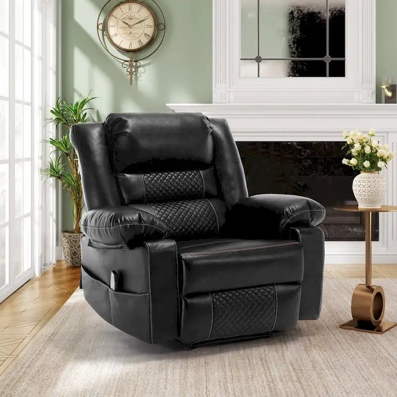 Fauteuil inclinable de massage en cuir respirant pour salon
