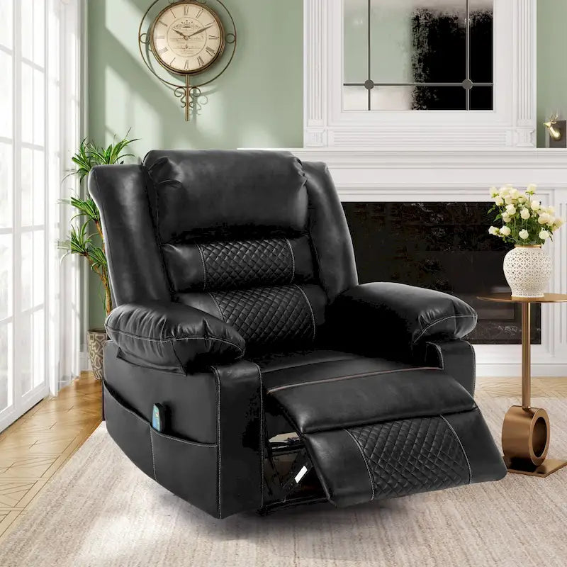 Fauteuil inclinable de massage en cuir respirant pour salon