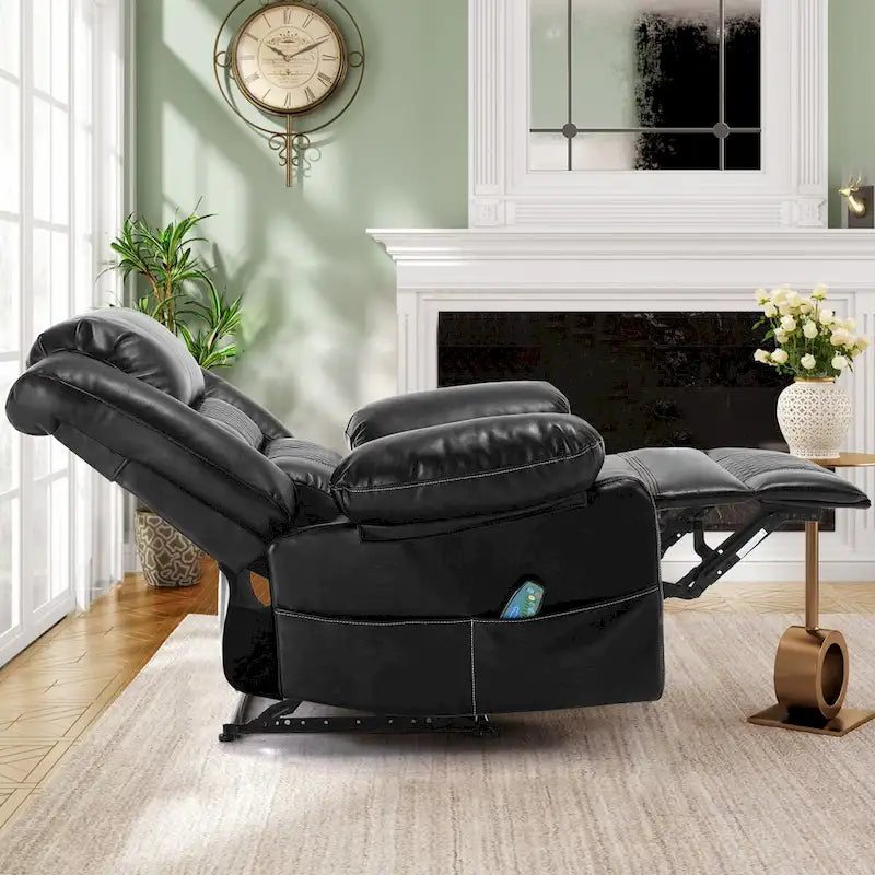 Fauteuil inclinable de massage en cuir respirant pour salon