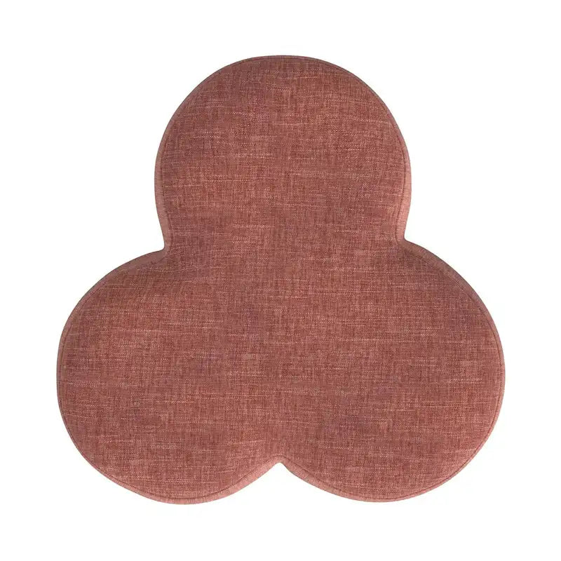 Clover Shaped Upholstered Ottoman Accent Footrest for Living Room