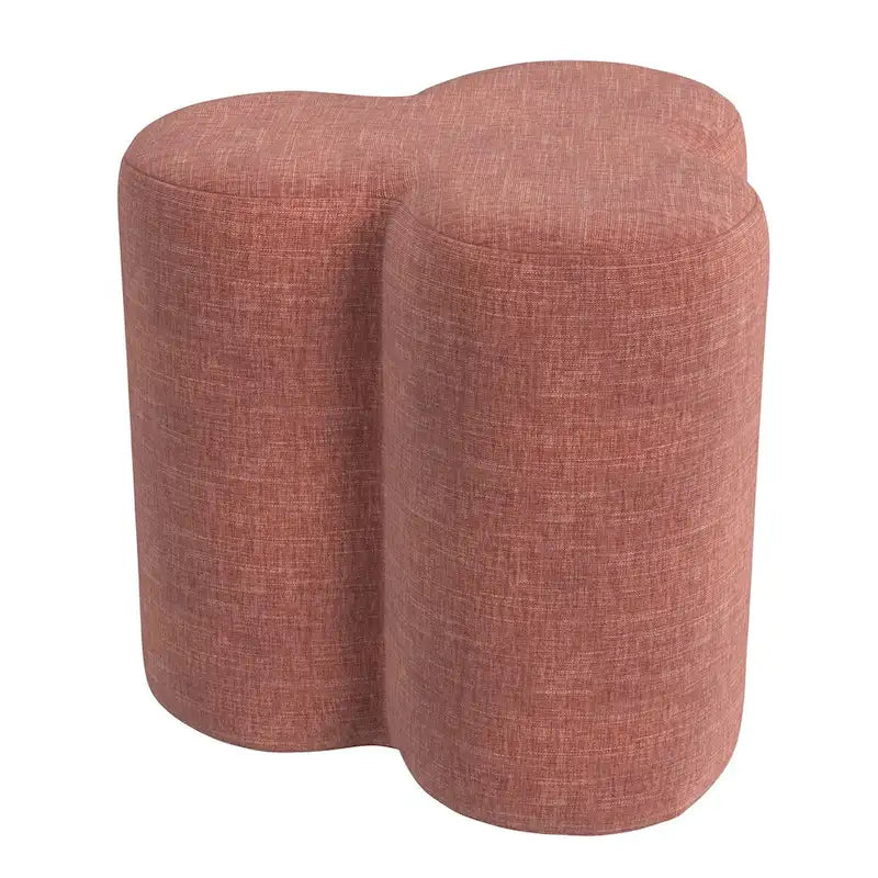 Pouf ottoman capitonné en forme de trèfle pour le salon