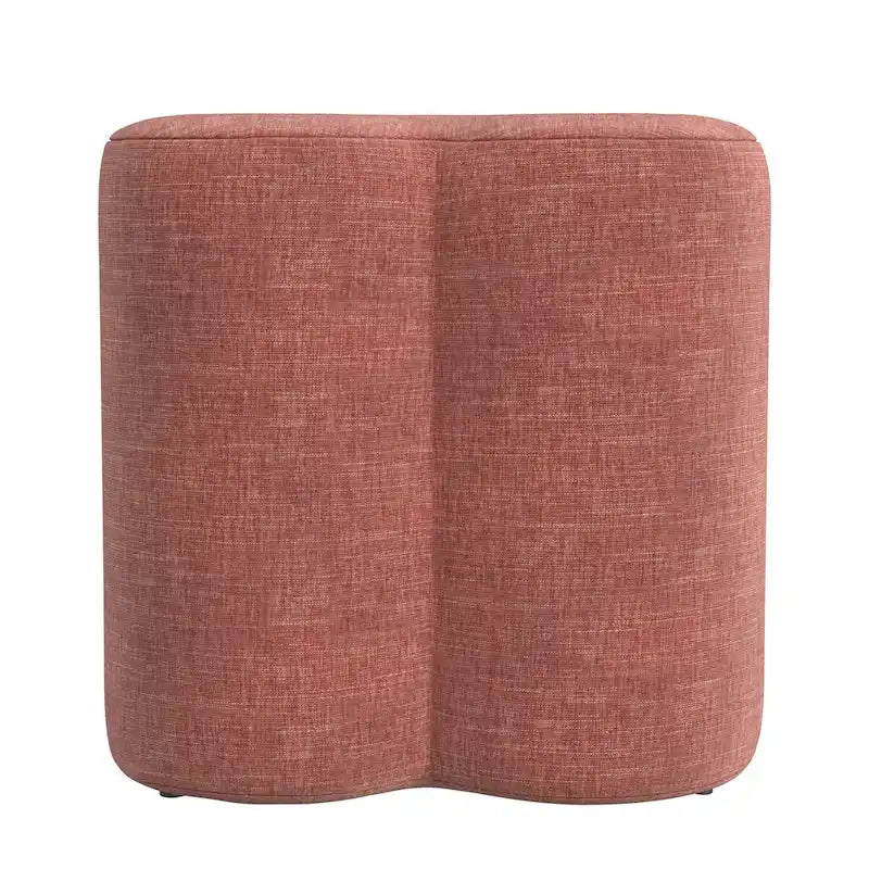 Clover Shaped Upholstered Ottoman Accent Footrest for Living Room