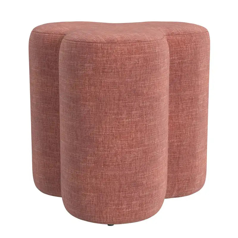 Pouf ottoman capitonné en forme de trèfle pour le salon