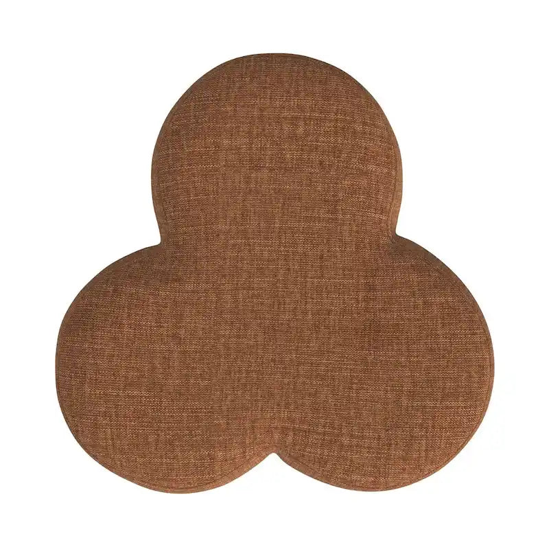 Pouf ottoman capitonné en forme de trèfle pour le salon