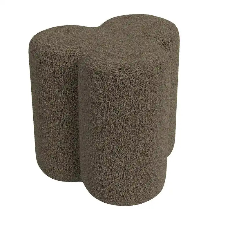 Pouf ottoman capitonné en forme de trèfle pour le salon