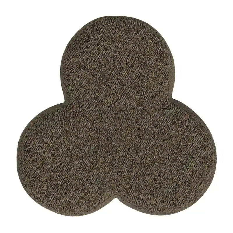 Pouf ottoman capitonné en forme de trèfle pour le salon