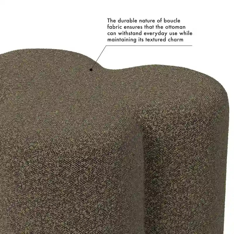 Pouf ottoman capitonné en forme de trèfle pour le salon
